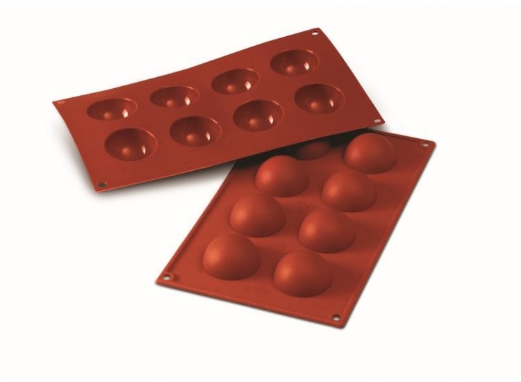 Moule professionnel en silicone Silicon Flex 300x175mm 8 demi-sph&egrave;res 5cm