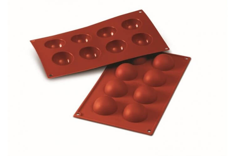 Moule professionnel en silicone Silicon Flex 300x175mm 8 demi-sphères 5cm