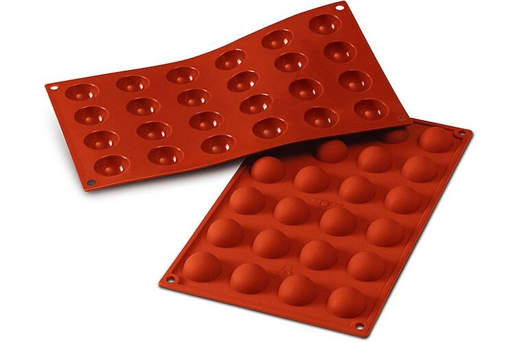 Moule en silicone professionnel Silicon Flex 300x175mm 24 demi-sphères 3cm