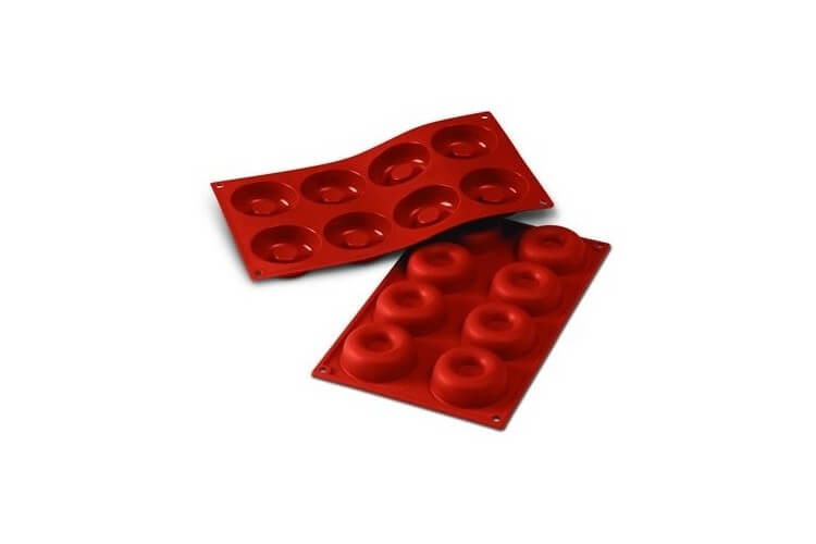 Moule en silicone professionnel Silicon Flex 300x175mm 8 savarins 6.5cm