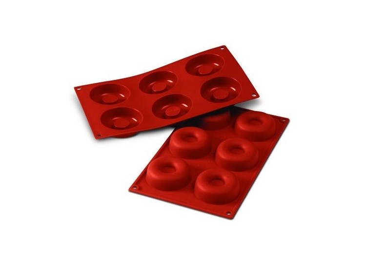 Moule en silicone professionnel Silicon Flex 300x175mm 6 savarins 7.2cm