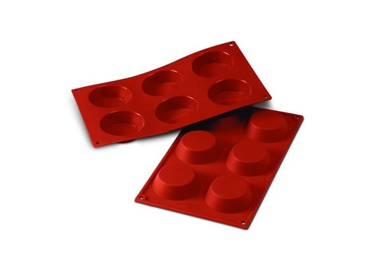 Moule en silicone professionnel Silicon Flex 300x175mm 6 tartelettes 7cm