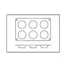 Moule en silicone professionnel Silicon Flex 300x175mm 6 tartelettes 7cm