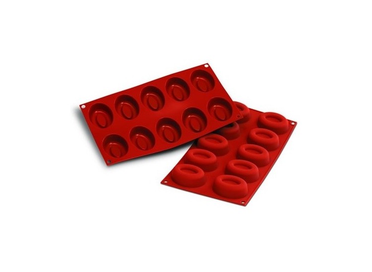 Moule en silicone professionnel Silicon Flex 300x175mm 10 savarins ovales