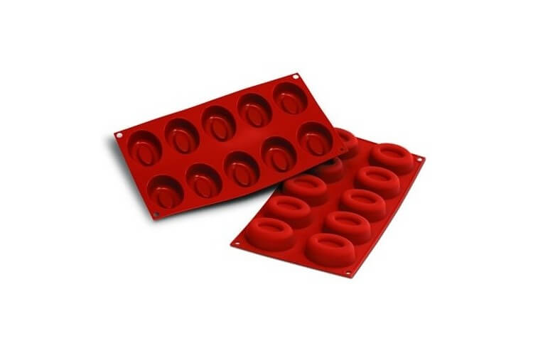 Moule en silicone professionnel Silicon Flex 300x175mm 10 savarins ovales