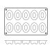 Moule en silicone professionnel Silicon Flex 300x175mm 10 savarins ovales