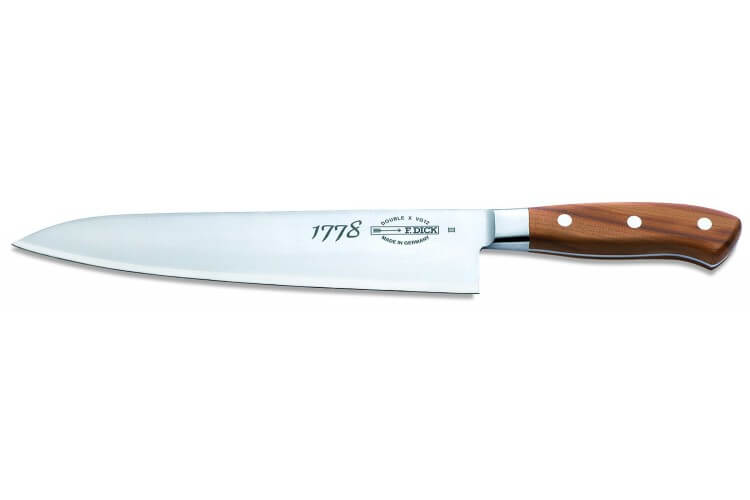 Couteau de chef DICK 1778 lame acier 3 couches 24cm manche bois de prunier