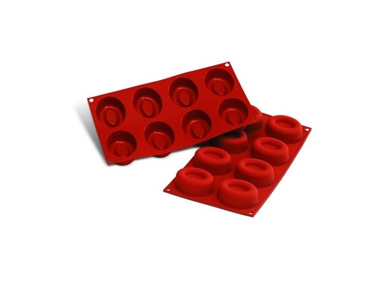 Moule en silicone professionnel Silicon Flex 300x175mm 8 savarins ovales