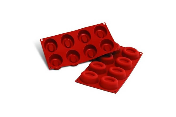Moule en silicone professionnel Silicon Flex 300x175mm 8 savarins ovales