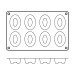 Moule en silicone professionnel Silicon Flex 300x175mm 8 savarins ovales