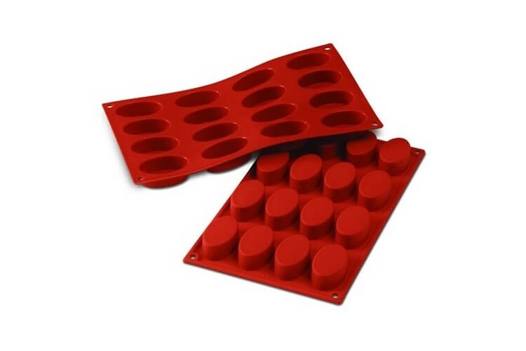 Moule en silicone professionnel Silicon Flex 300x175mm 16 petits fours ovales