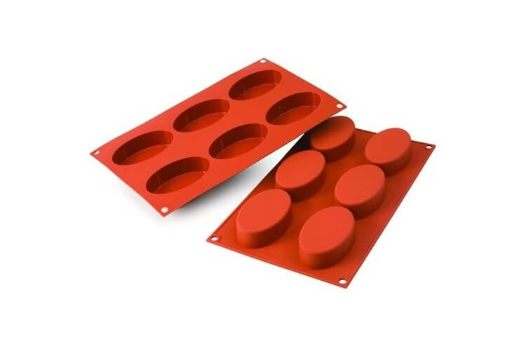 Moule en silicone professionnel Silicon Flex 300x175mm 6 formes ovales