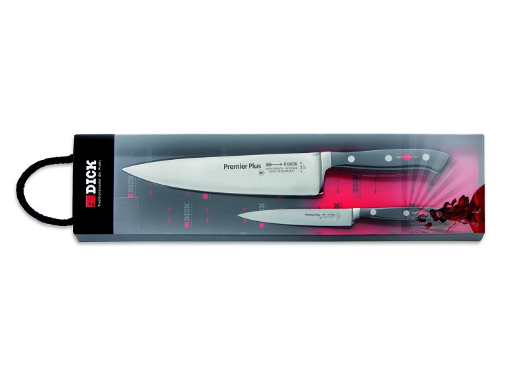 Coffret 2 couteaux professionnels Dick Premier Plus forg&eacute;s chef+office