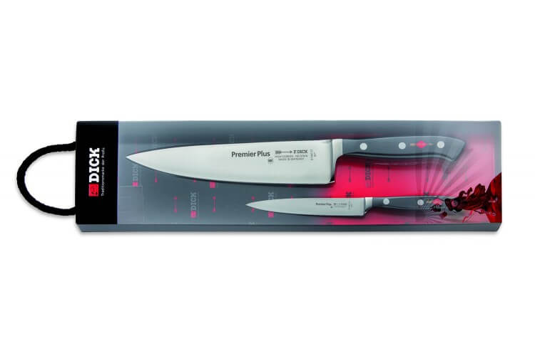 Coffret 2 couteaux professionnels Dick Premier Plus forgés chef+office