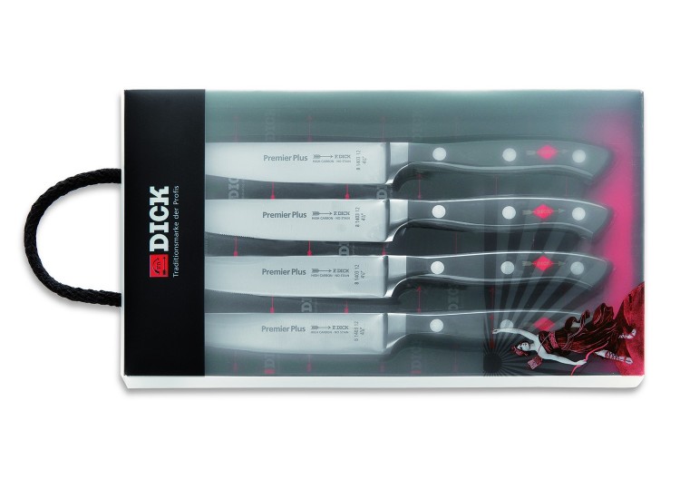 Coffret 4 couteaux &agrave; steak Dick Premier Plus lames forg&eacute;s 12cm