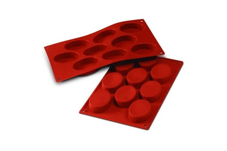 Moule en silicone professionnel Silicon Flex 300x175mm 9 formes ovales