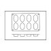 Moule en silicone professionnel Silicon Flex 300x175mm 8 formes ovales