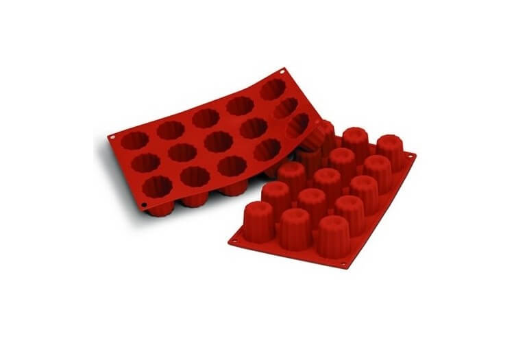 Moule en silicone professionnel Silicon Flex 300x175mm 15 mini cannelés
