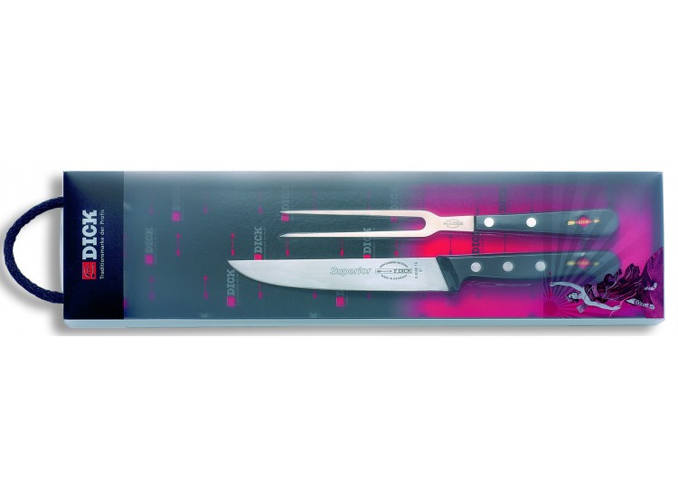 Coffret de d&eacute;coupe professionnels Dick Superior couteau + fourchette