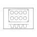 Moule en silicone professionnel Silicon Flex 300x175mm 8 babas 5.5cm