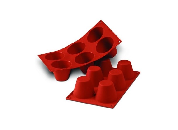 Moule en silicone professionnel Silicon Flex 300x175mm 6 babas 7.5cm