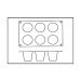 Moule en silicone professionnel Silicon Flex 300x175mm 6 babas 7.5cm