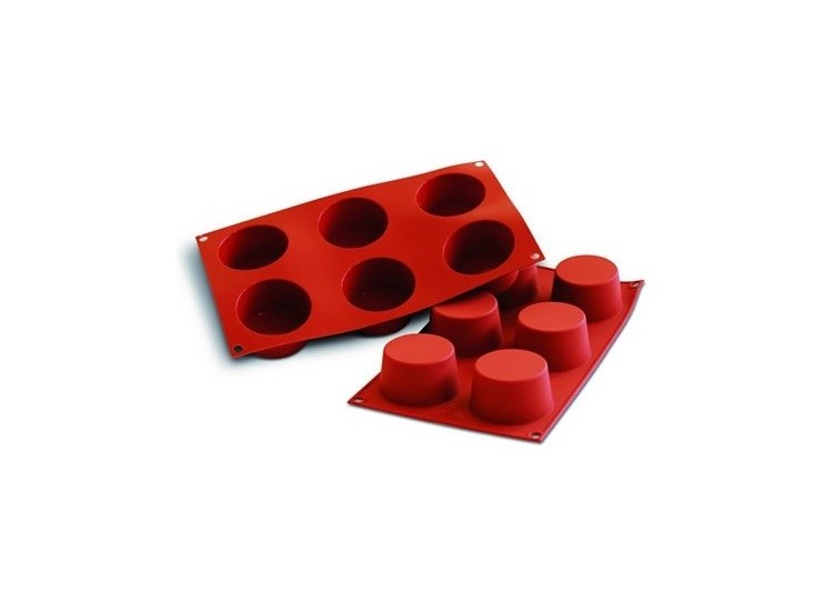 Moule en silicone professionnel Silicon Flex 300x175mm 6 muffins 6.8cm