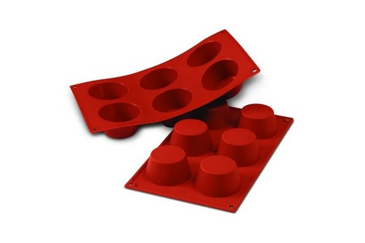 Moule en silicone professionnel Silicon Flex 300x175mm 6 muffins 6.9cm