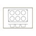 Moule en silicone professionnel Silicon Flex 300x175mm 6 muffins 6.9cm