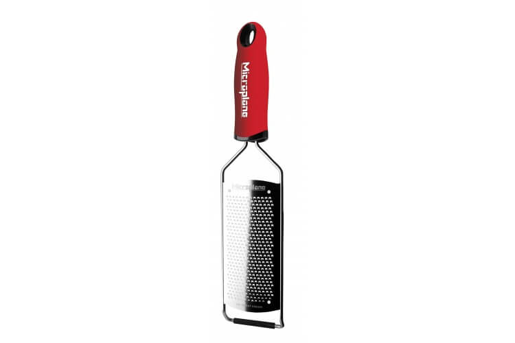 Râpe Microplane Gourmet grains fins manche rouge