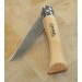 Couteau opinel traditionnel n°7 lame 8cm virole tournante manche en hêtre