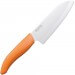Coffret KYOCERA santoku 14 cm + Eplucheur céramique manches oranges