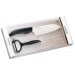 Coffret KYOCERA santoku 14 cm + Eplucheur céramique manches noirs