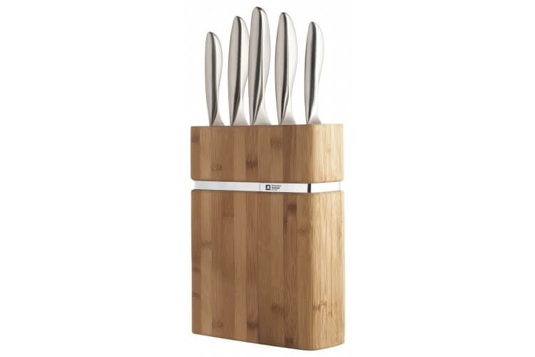 Bloc 5 couteaux inox satiné Richardson "Forme"