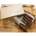 Coffret 6 couteaux à steak Trappeur Au Nain lames dentelées - Qualité française