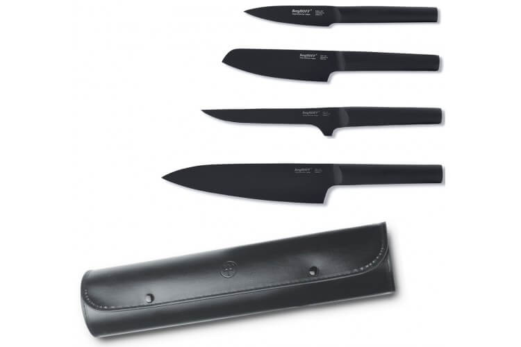 Mallette de cuisinier 4 couteaux Ron Titan acier noir Berghoff
