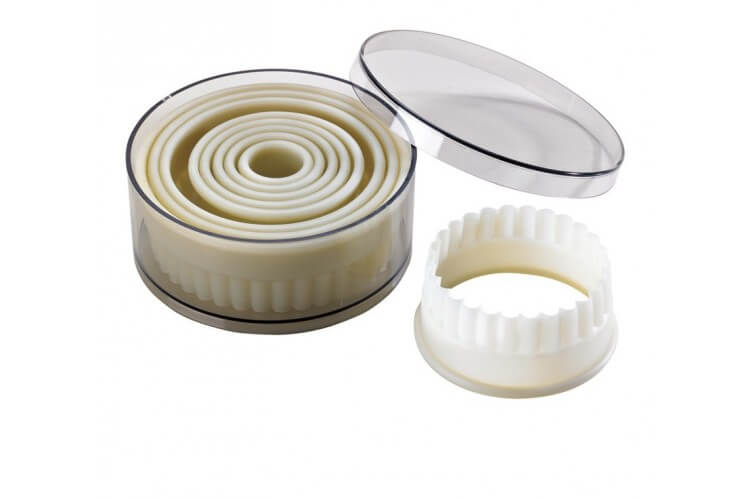 Boite de 9 découpoirs polyglass professionnels ronds cannelés