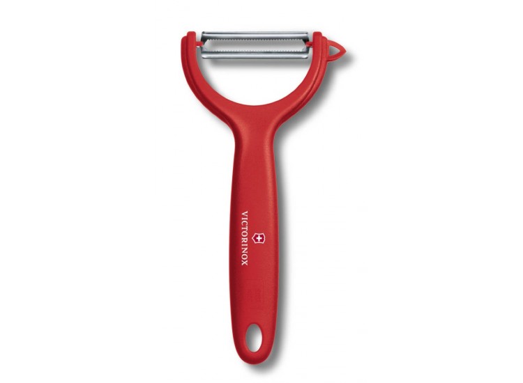 Eplucheur Victorinox vertical &agrave; double denture - Coloris rouge
