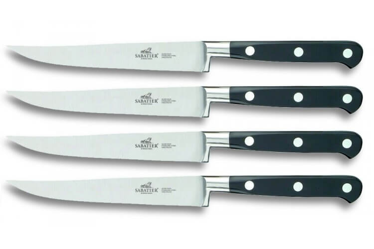 Coffret de 4 couteaux à steak Sabatier Intenrational Licorne manches rivetés