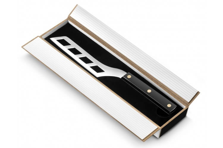 Coffret cadeau couteau à foie gras Sabatier lame alvéolée manche noir