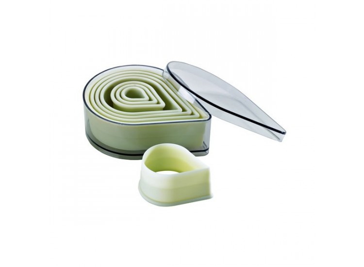 Boite de 7 d&eacute;coupoirs polyglass professionnels forme pointue unie