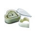 Boite de 7 découpoirs polyglass professionnels forme coeur unie