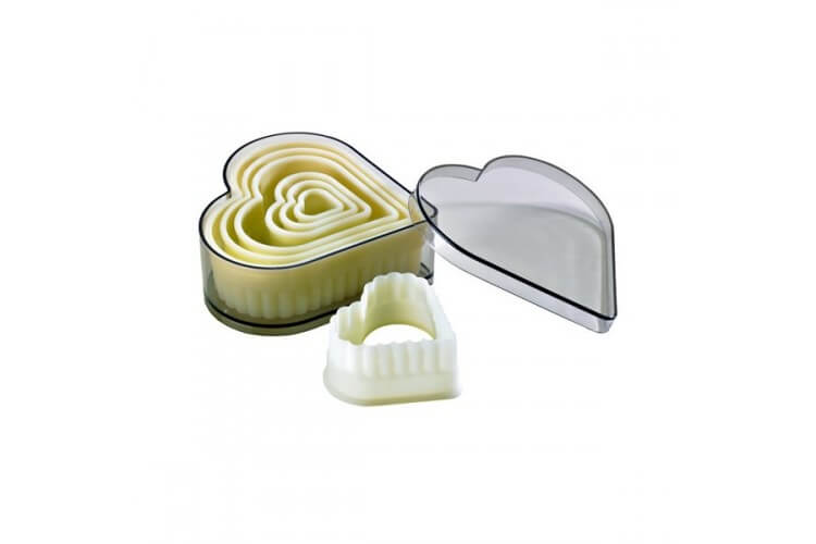 Découpe 7 coeurs cannelés polyglass