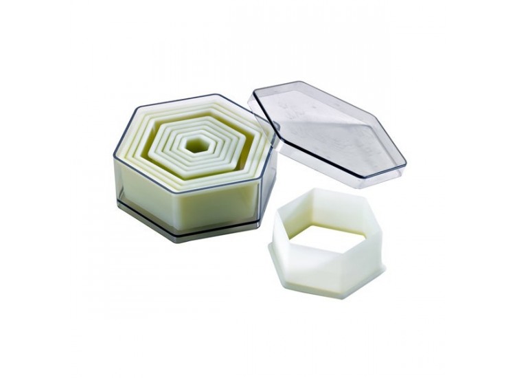 Bo&icirc;te de 9 d&eacute;coupoirs h&eacute;xagonaux unis POLYGLASS de 1,8 &agrave; 10,4 cm