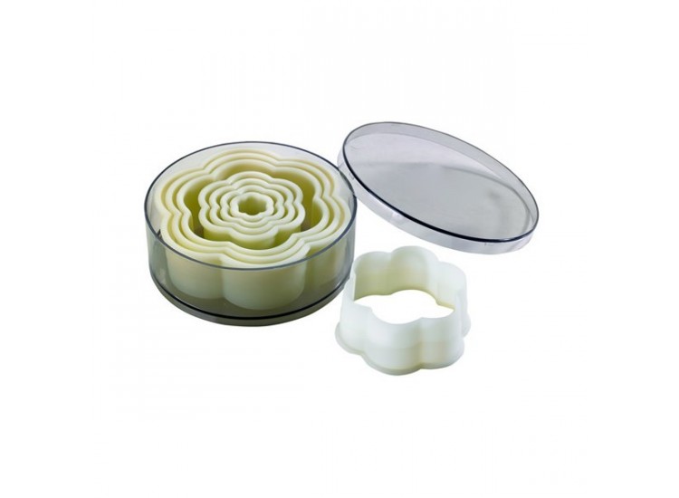Bo&icirc;te de 8 d&eacute;coupoirs forme fleur unis professionnels POLYGLASS 