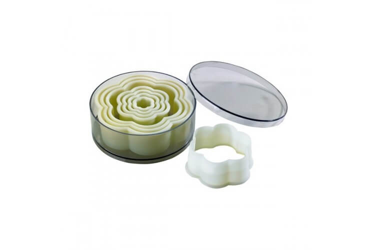 Boîte de 8 découpoirs forme fleur unis professionnels POLYGLASS 