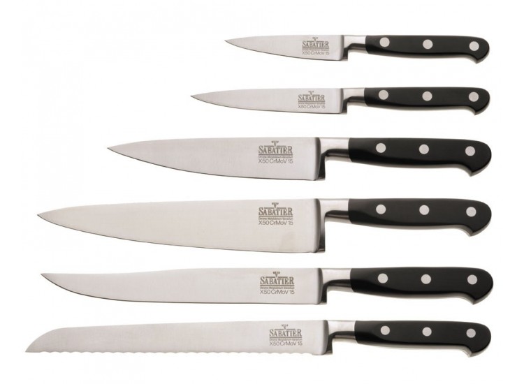 Gamme de couteaux V. Sabatier inox manches 3 rivets