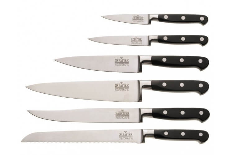 Gamme de couteaux V. Sabatier inox manches 3 rivets