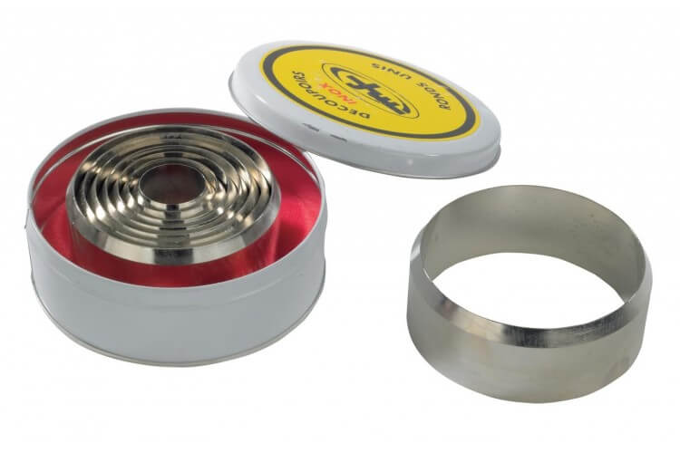 Boîte de 8 découpoirs nougat acier nickelé inox Mallard Ferrière