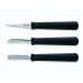 Set à décorer Triangle 3 pièces en inox manche PP noir